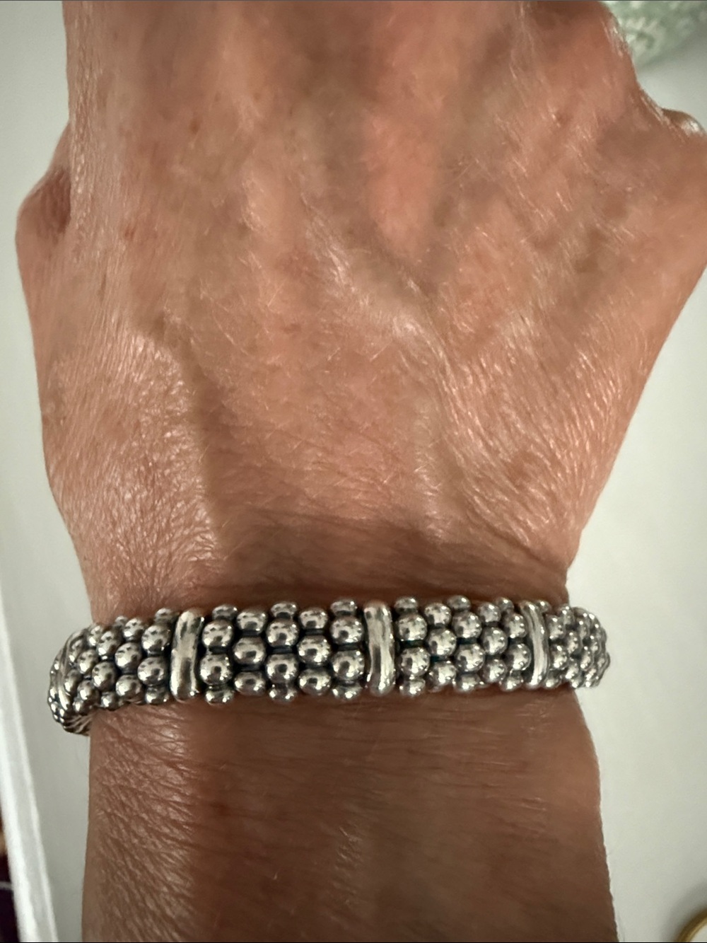LAGOS Signature Caviar Station Bracelet, Sterling Silver, 9mm